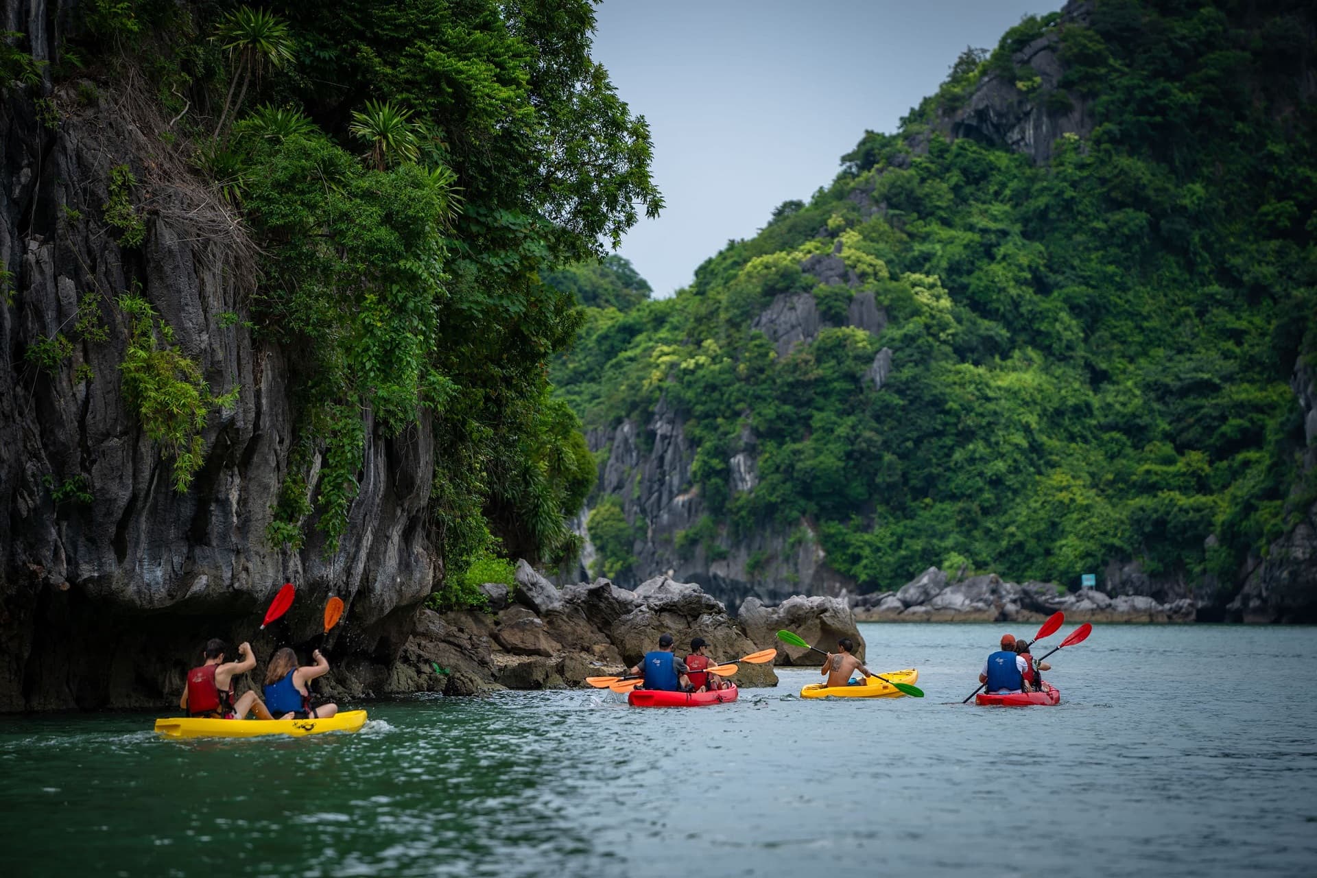Exploring Lan Ha Bay by kayak